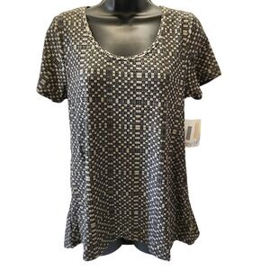 NWT LuLaRoe Classic T-Shirt Short Sleeve Round Neck Geometric Print Womens Small